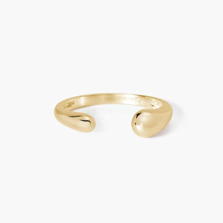 Immagine di Anello Dorato Aperto In Argento Gioielli Mabina | 523439