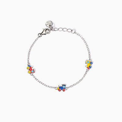 Immagine di Bracciale Con Trenini Smaltati Gioielli Mabina | 533914