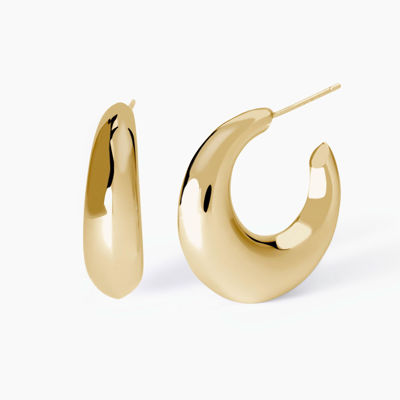 Immagine di Orecchini Placcati Oro A Forma Di Luna Crescente In Argento Gioielli Mabina | 563844