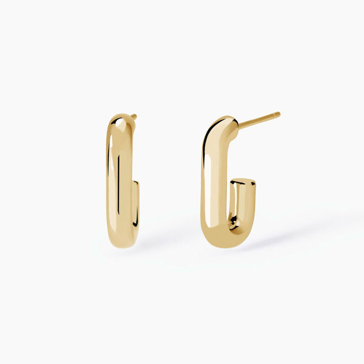 Immagine di Orecchini Placcati Oro Chunky Rettangolari Mabina | 563840