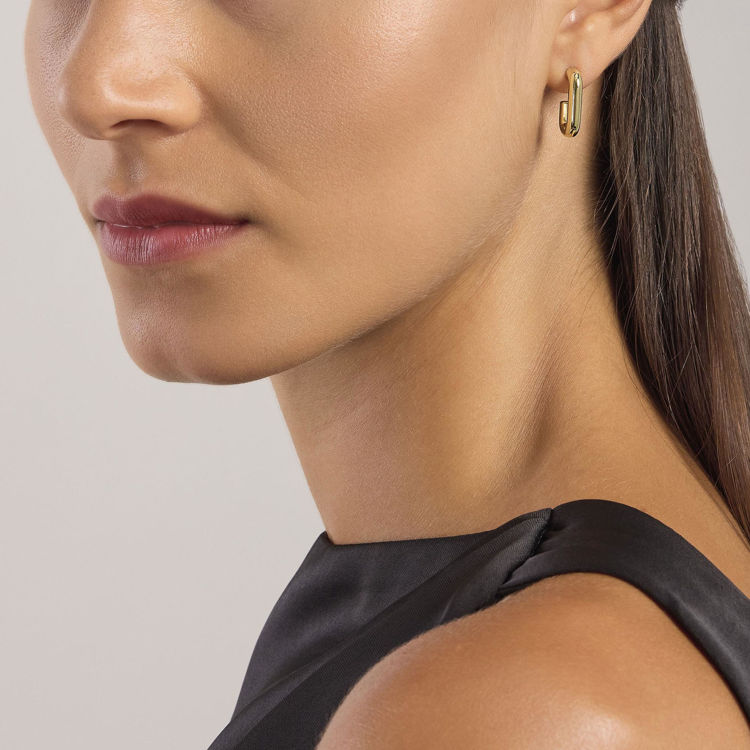 Immagine di Orecchini Placcati Oro Chunky Rettangolari Mabina | 563840