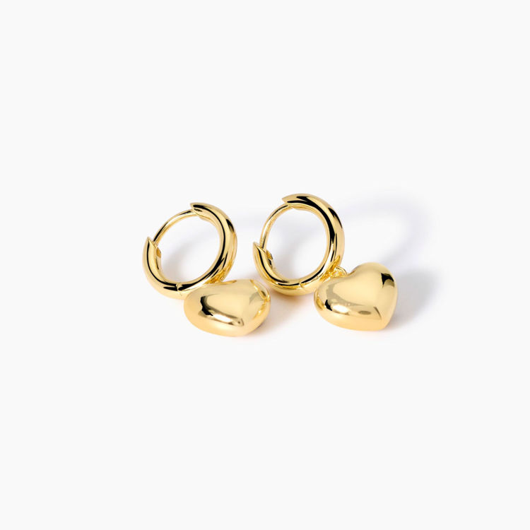 Immagine di Orecchini Placcati Oro Con Cuore Pendente Mabina | 563819