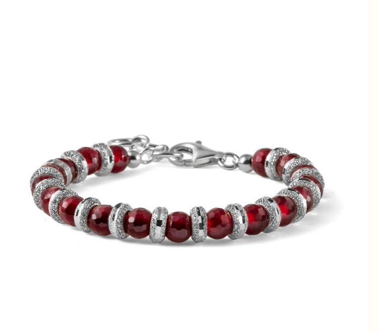 Immagine di Bracciale Donna Red Passion E Cerchietti Diamantati Mariacristinasterling | G5012