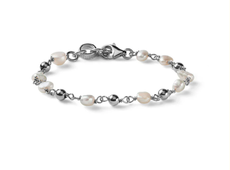 Immagine di Bracciale Donna In Argento E Perle Bianche Mariacristinasterling | G4279