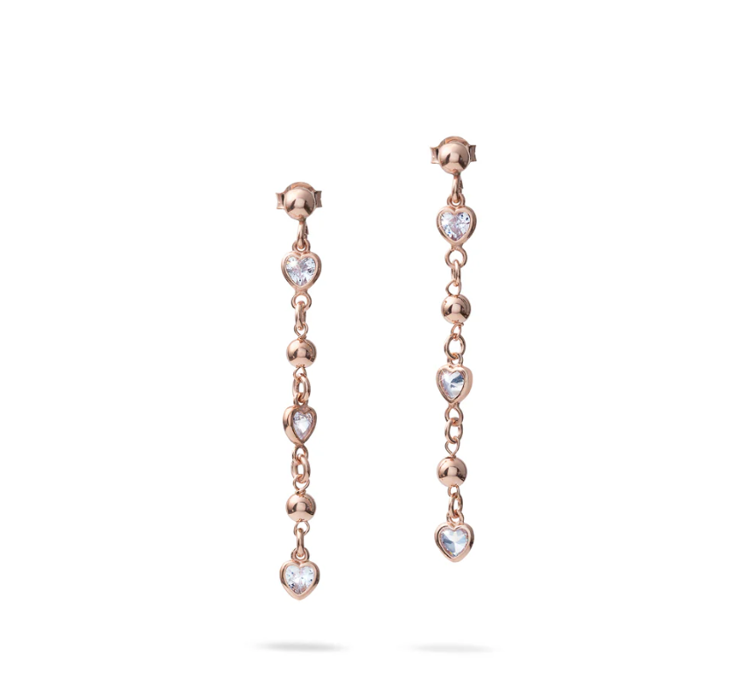 Immagine di Orecchini Rosary Cuori Di Cristallo Mariacristinasterling | G4996R