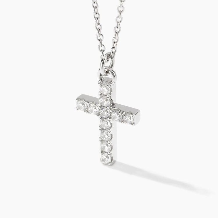 Immagine di Girocollo In Argento Con Ciondolo Croce Gioielli Mabina |  553369