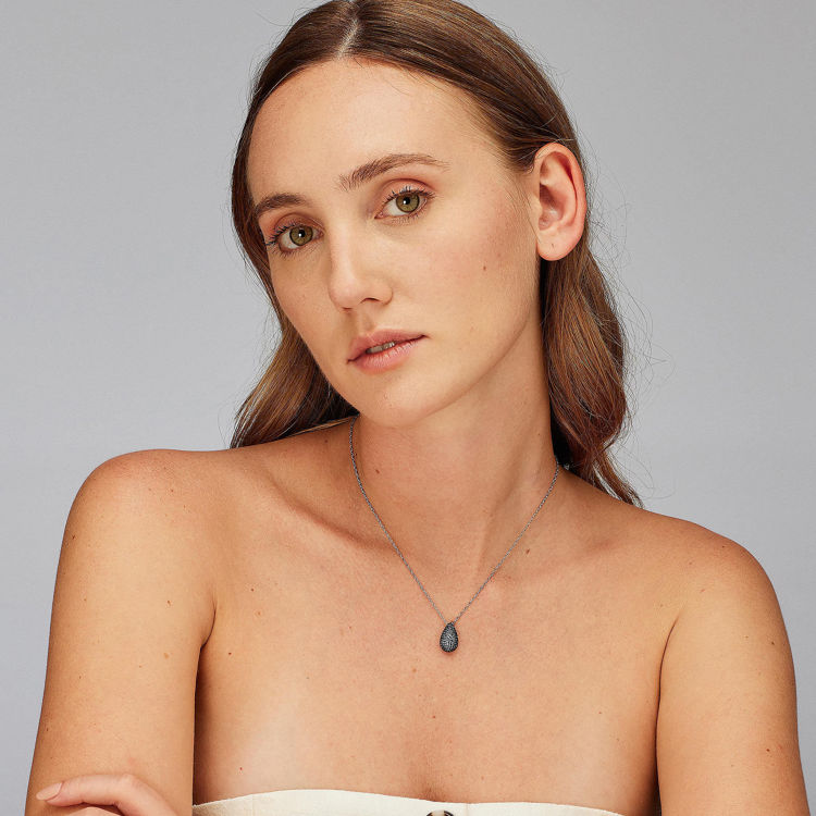 Immagine di Collana Con Galvanica Rutenia Pendente Light Blue Gioielli Brosway Fancy | FCL114