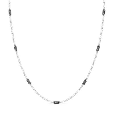 Immagine di Collana Zancan Solo Maglia In Argento Con Dettagli In Ceramica Gioielli Zancan | ESC054-N