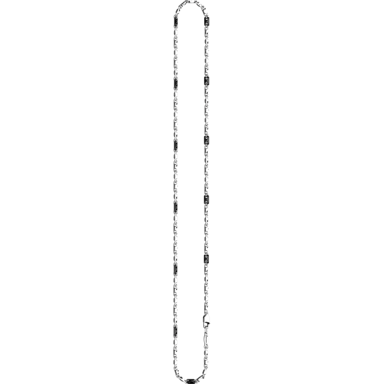 Immagine di Collana Zancan Solo Maglia In Argento Con Dettagli In Ceramica Gioielli Zancan | ESC054-N