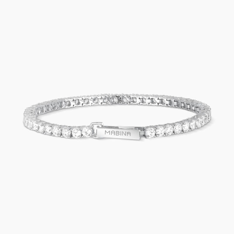 Immagine di Bracciale Donna Tennis Con Zirconi Gioielli Mabina |  533020-17