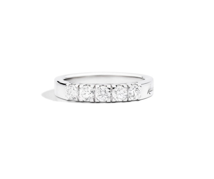 Immagine di Anello In Oro Bianco E Diamanti 5 Pietre Gioielli Recarlo Mariateresa | R30MZ265/015-13