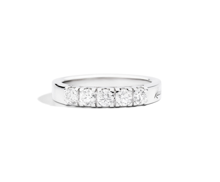Immagine di Anello In Oro Bianco E Diamanti 5 Pietre Gioielli Recarlo Mariateresa | R30MZ265/045-14