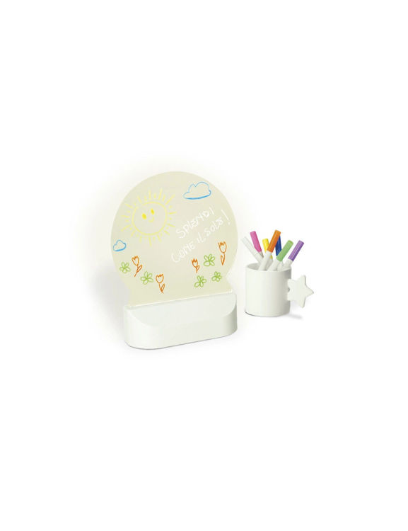 Immagine di Lavagna Led Rotonda Usb Con Pennarelli Brandani | 50030