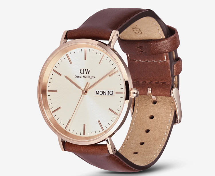 Immagine di Orologio Daniel Wellington Uomo Classic Day Display St Mawes Rose Gold Champagne | DW00100829