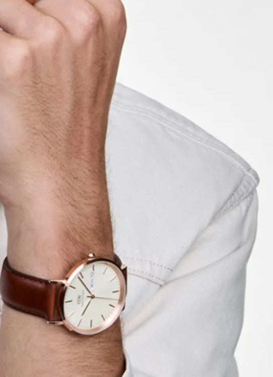 Immagine di Orologio Daniel Wellington Uomo Classic Day Display St Mawes Rose Gold Champagne | DW00100829