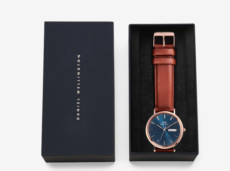 Immagine di Orologio Daniel Wellington Uomo Classic Day Display St Mawes Rose Gold Arctic | DW00100830