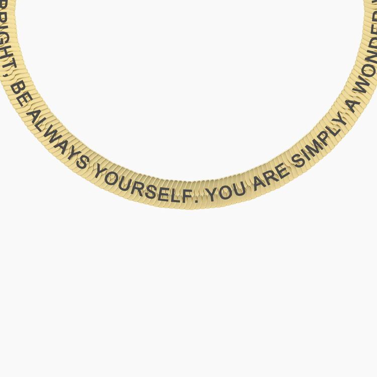 Immagine di Bracciale Dorato Elastico Con Frase Gioielli Kidult | 732354