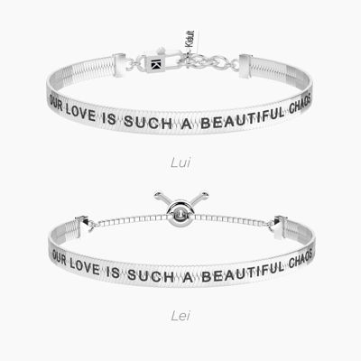 Immagine di Coppia Di Bracciali Elastici Per Lui&Lei Con Frase Gioielli Kidult | 732358