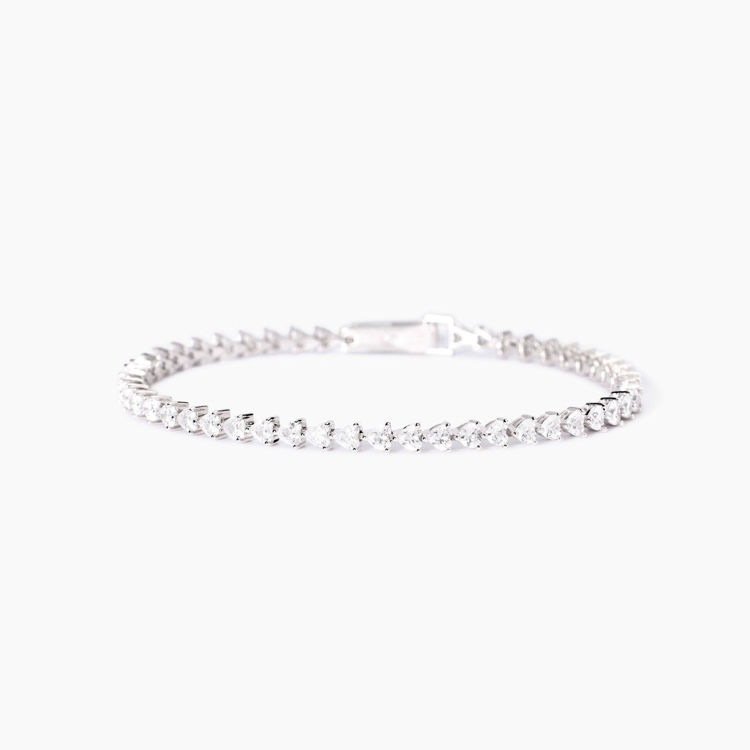 Immagine di Bracciale Donna Tennis Con Zirconi Taglio Cuore Gioielli Mabina | 533948-18