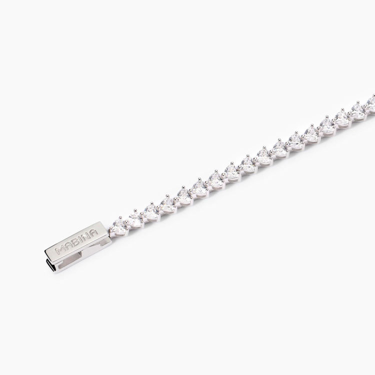 Immagine di Bracciale Donna Tennis Con Zirconi Taglio Cuore Gioielli Mabina | 533948-18