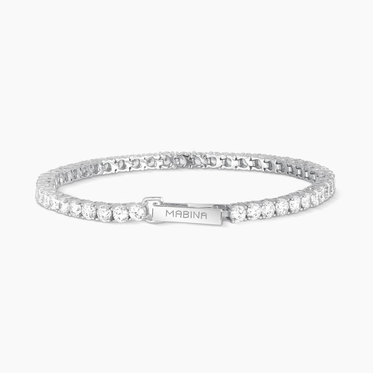 Immagine di Bracciale Donna Tennis Con Zirconi Gioielli Mabina |  533019/S