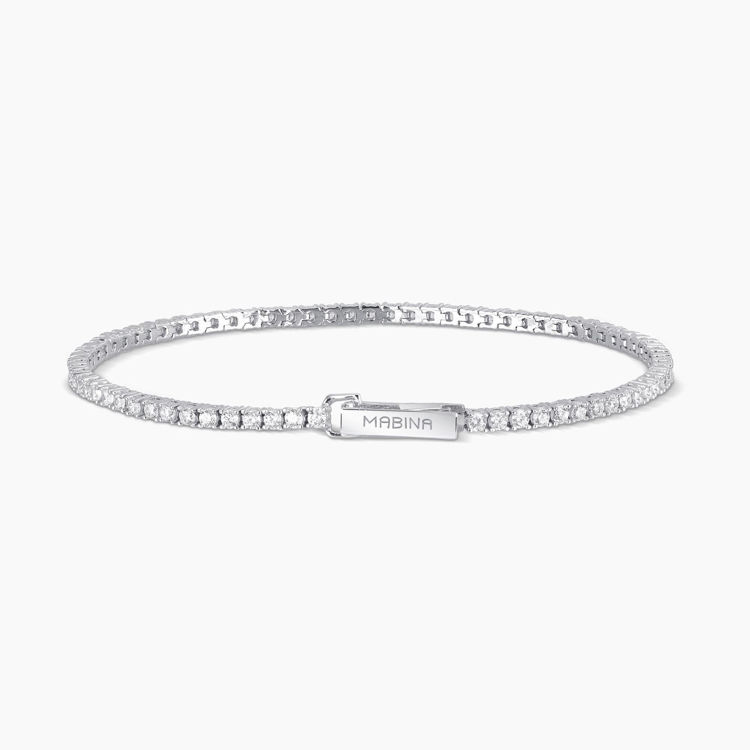 Immagine di Bracciale Donna Tennis Con Zirconi Gioielli Mabina | 533355-M