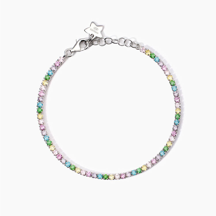Immagine di Bracciale Bambina Con Zirconi Colorati Gioielli Mabina | 533936