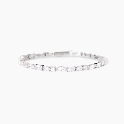 Immagine di Bracciale Con Zirconi Taglio Baguette E Goccia Gioielli Mabina | 533757-18