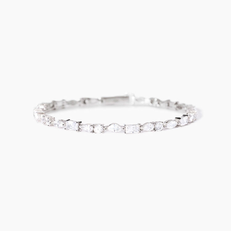 Immagine di Bracciale Con Zirconi Taglio Baguette E Goccia Gioielli Mabina | 533757-18