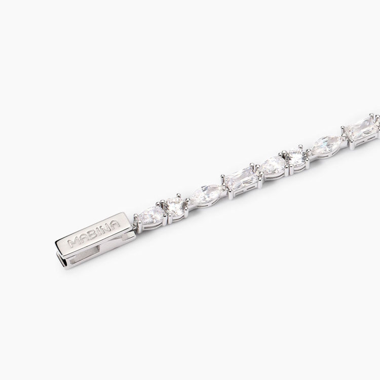 Immagine di Bracciale Con Zirconi Taglio Baguette E Goccia Gioielli Mabina | 533757-18