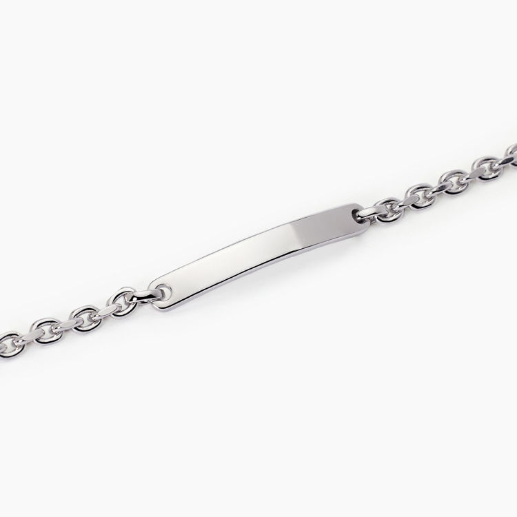 Immagine di Bracciale Uomo In Argento Con Catena Rolò e piastra Gioielli Mabina | 533707