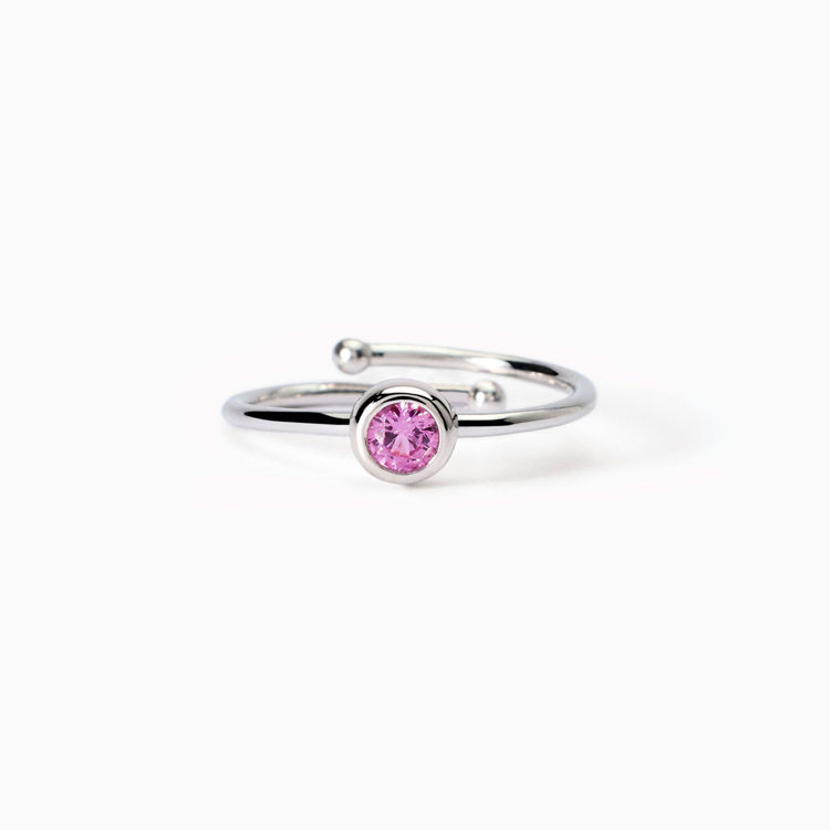 Immagine di Anello Bambina Con Corindone Rosa Sintetico Gioielli Mabina | 523425