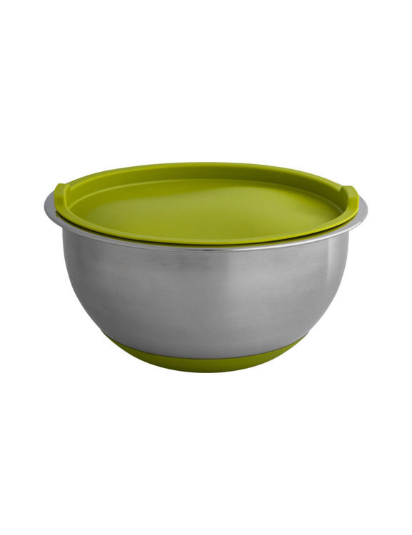 Immagine di Contenitore Bombetta Con Base E Tappo Verde In Inox E Silicone Brandani | 53513