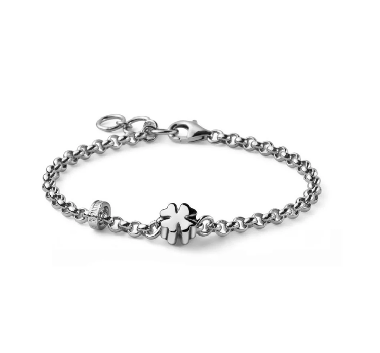 Immagine di Bracciale Uomo Luckyou Argento Con Ciondolo Quadrifoglio Mariacristinasterling | G2445