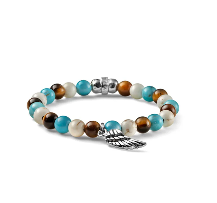 Immagine di Bracciale Bimbo Elastico Nike Mix Pietre E Charm Argento Mariacristinasterling | G4747