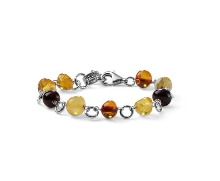 Immagine di Bracciale Bimbo Petite Ambra E Argento Mariacristinasterling | G4097