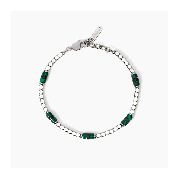 Immagine di Bracciale In Acciaio Da Uomo Con Cubetti E Dischetti 2Jewels | 232630