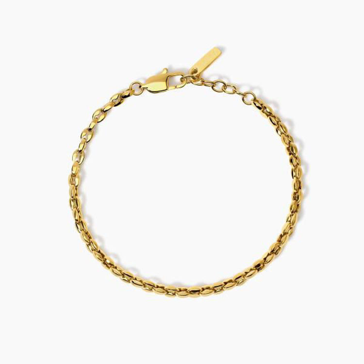 Immagine di Bracciale In Acciaio Da Uomo Blockcha in PVD Giallo 2Jewels | 232635