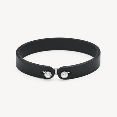 Immagine di Bracciale Uomo In Pelle Color Nera E Cristallo Ink Brosway | BIK148B