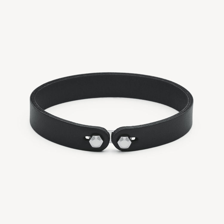 Immagine di Bracciale Uomo In Pelle Color Nera E Acciaio Ink Brosway | BIK145B