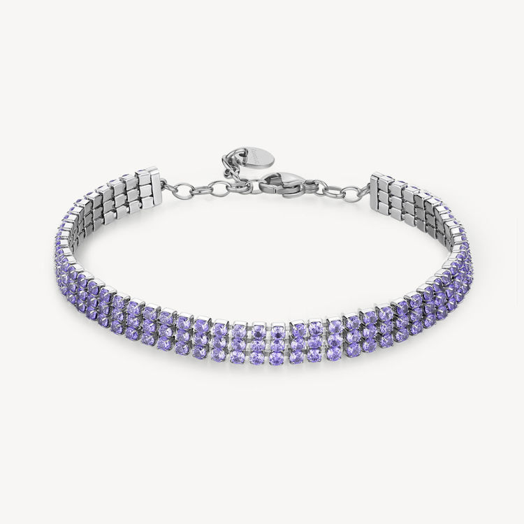 Immagine di Bracciale Tennis Acciaio Colore Violet Desideri Brosway | BEI095