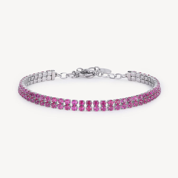 Immagine di Bracciale Tennis Acciaio Colore Ruby Desideri Brosway | BEI098