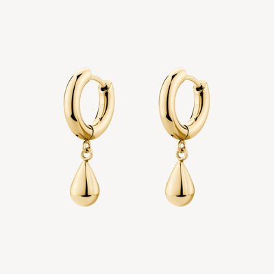 Immagine di Orecchini Perfect Cerchietto Dorati Con Pendente Goccia Gioielli Brosway | BPC45