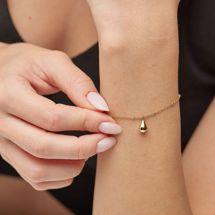 Immagine di Bracciale Perfect Dorato Con Pendente A Goccia Brosway | BPC18