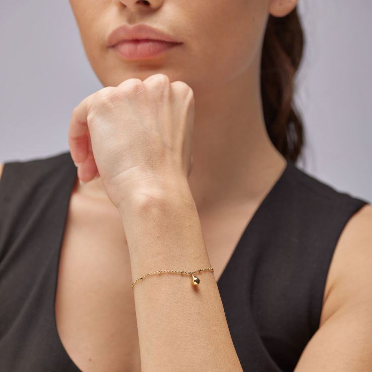 Immagine di Bracciale Perfect Dorato Con Pendente A Goccia Brosway | BPC18