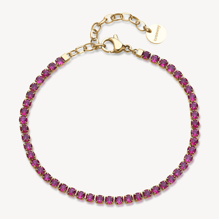 Immagine di Bracciale Tennis Acciaio Colore Ruby Desideri Brosway | BEI106