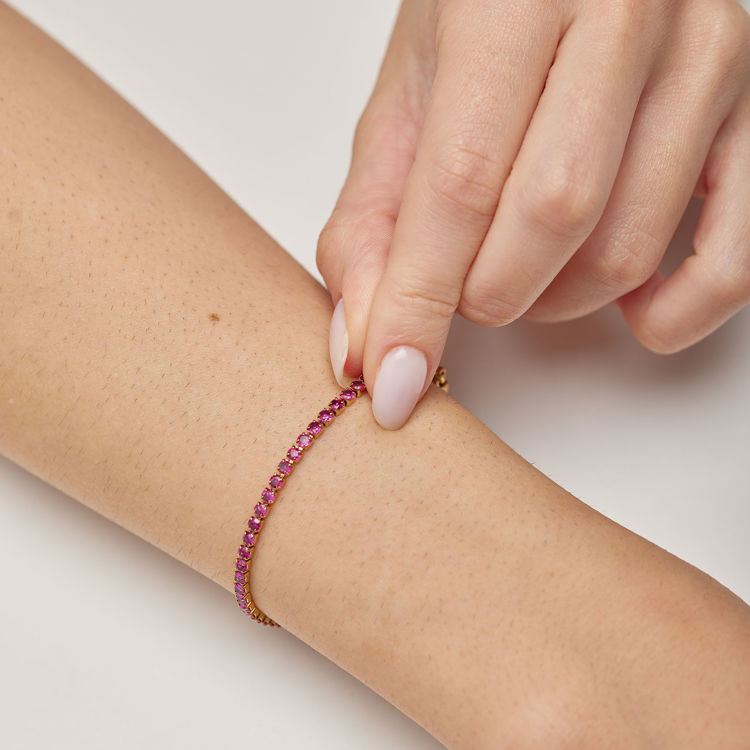 Immagine di Bracciale Tennis Acciaio Colore Ruby Desideri Brosway | BEI106