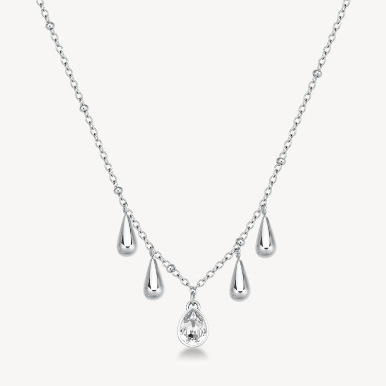 Immagine di Collana Perfect Con Pendenti Goccia E Cristallo Brosway | BPC38