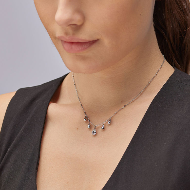 Immagine di Collana Perfect Con Pendenti Goccia E Cristallo Brosway | BPC38