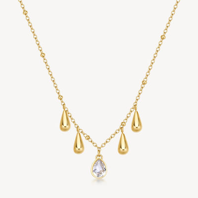 Immagine di Collana Perfect Dorata Con Pendenti Goccia E Cristallo Brosway | BPC39